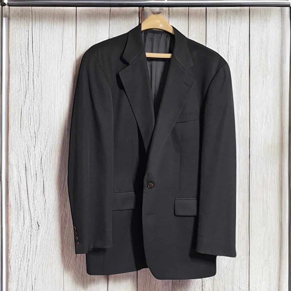 Ralph Lauren Men’s Navy Blue 100% Wool Sport Coat Blazer ~ Size 42 Tall